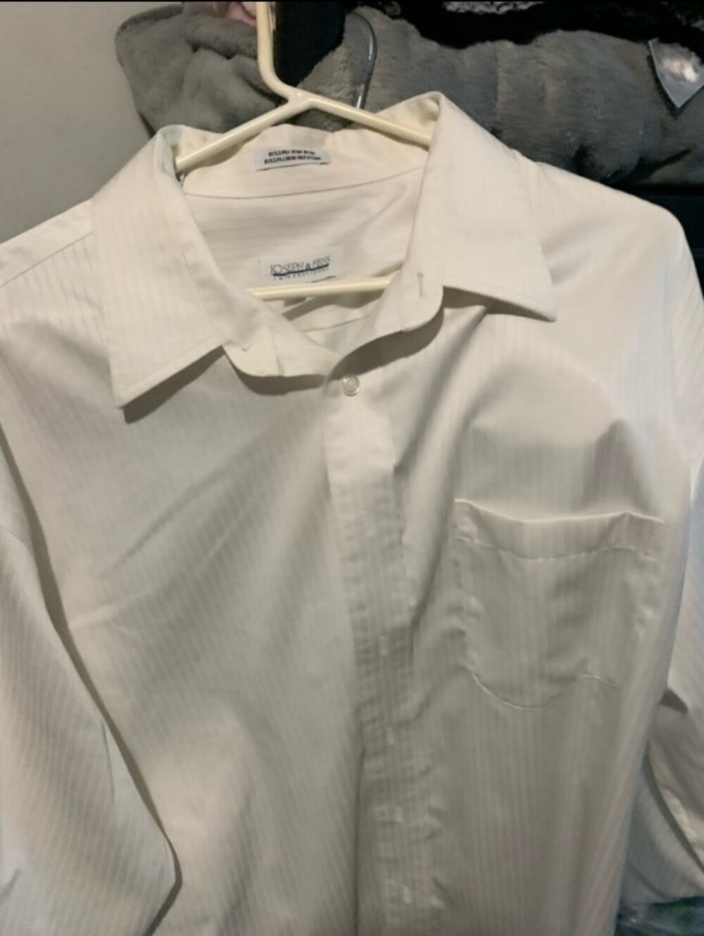 Joseph & Feiss White Dress Shirt with Spread Collar